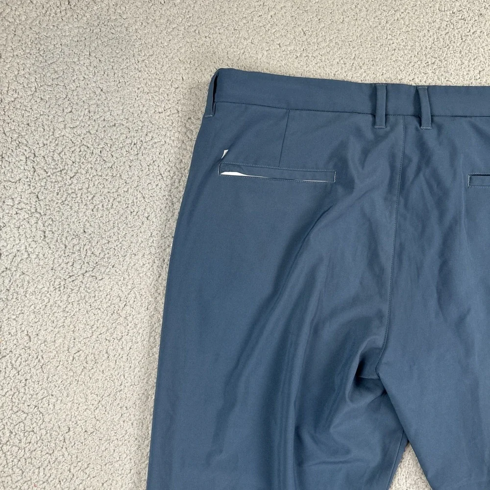 Primo Golf Pants Men 40 Short Blue Jogger Performance Tapered Stretch Ankle Zip
